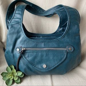 Blue-green Vegan Leather Simply Vera Shoulder Bag